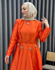 nar çiçeği 30003 senna scarlet abiye elbise 3