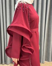 bordo 3253 white corner abiye 7