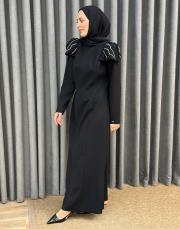 siyah 30024 senna  baglıore abiye elbise 2