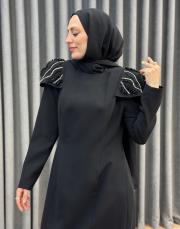 siyah 30024 senna  baglıore abiye elbise 3