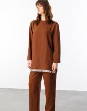 kahve 251885 micca ipekçe ferra pantolonlu takım 8