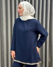 lacivert 251885 micca ipekçe ferra pantolonlu takım 3