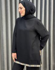 siyah 251885 micca ipekçe ferra pantolonlu takım 3