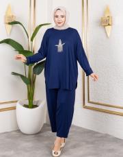 lacivert 2261 aişe moda takım