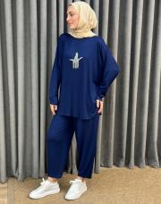 lacivert 2261 aişe moda takım 3