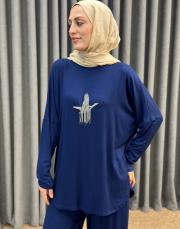 lacivert 2261 aişe moda takım 4