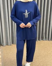 lacivert 2261 aişe moda takım 5