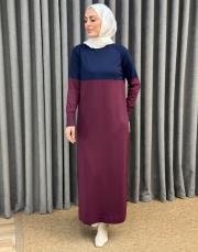 bordo 26k 508 nuss triko elbise