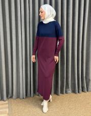 bordo 26k 508 nuss triko elbise 2