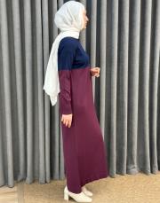 bordo 26k 508 nuss triko elbise 4