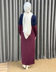 bordo 26k 508 nuss triko elbise 5