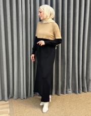 siyah 26k 508 nuss triko elbise 2