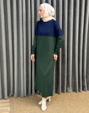 zümrüt 26k 508 nuss triko elbise 2