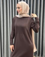 kahve 26k 509 nuss elbise 2