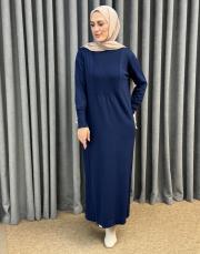 lacivert 26k 509 nuss elbise