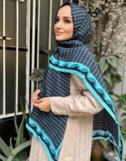 black 251-3019 imannor aşkın kanalları floş viskon şal 3