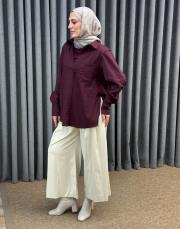 bordo 4890 missemramiss nakışlı gömlek 2