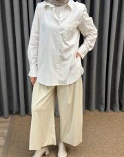 ekru 4890 missemramiss nakışlı gömlek 4