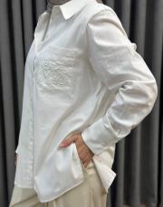 ekru 4890 missemramiss nakışlı gömlek 5