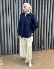 lacivert 4890 missemramiss nakışlı gömlek 2