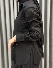 siyah 4890 missemramiss nakışlı gömlek 5