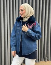 denim 4909 missemramiss kürklü ceket