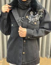 antrasit 4909 missemramiss kürklü ceket 6