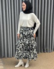 siyah beyaz 4917 missemramiss volan etek