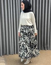 siyah beyaz 4917 missemramiss volan etek 4