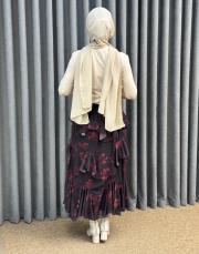 kahve bordo 4917 missemramiss volan etek 5