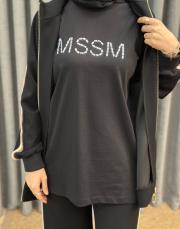 siyah 4877 missemramiss taşlı tşört