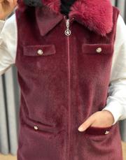 bordo 6607 aişe moda yelek 4