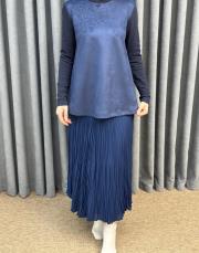 lacivert sz 5432 sentez şifon etek 3