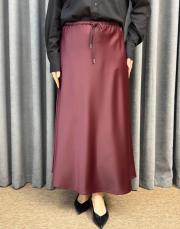 bordo sz 5457 sentez luna volanlı etek