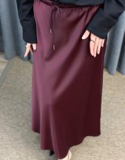 bordo sz 5457 sentez luna volanlı etek 4