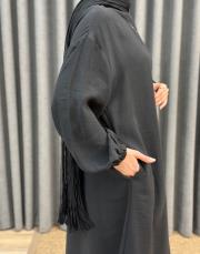 siyah 252562 micca soft modal içerikli şal detaylı kap 7