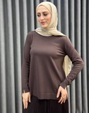 kahve 26k 902 nuss triko bluz