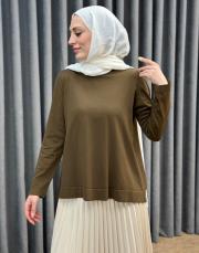 sütlü kahve 26k 902 nuss triko bluz