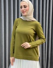 zeytin yeşili 26k 902 nuss triko bluz