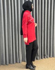 kırmızı 26k 7002 nuss angora tunik 3