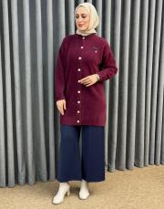 bordo 26k 7005 nuss angora hırka 2