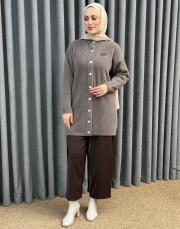 füme 26k 7005 nuss angora hırka 2