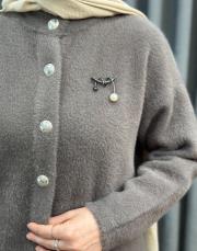 füme 26k 7005 nuss angora hırka 6