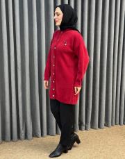 kırmızı 26k 7005 nuss angora hırka 2