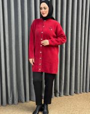 kırmızı 26k 7005 nuss angora hırka 3
