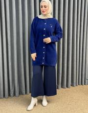 lacivert 26k 7005 nuss angora hırka 2