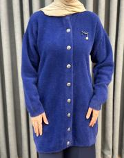 lacivert 26k 7005 nuss angora hırka 4