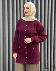 bordo 26k 7008 nuss angora hırka