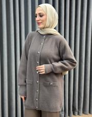 füme 26k 7008 nuss angora hırka