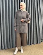 füme 26k 7008 nuss angora hırka 2